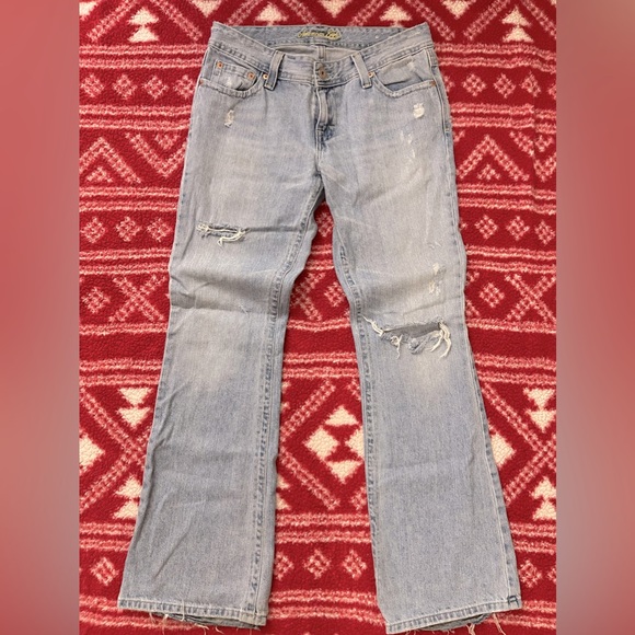 Vintage American Eagle- light wash *Hipster Skinny Flare Jeans in women’s size 8 - Picture 1 of 12